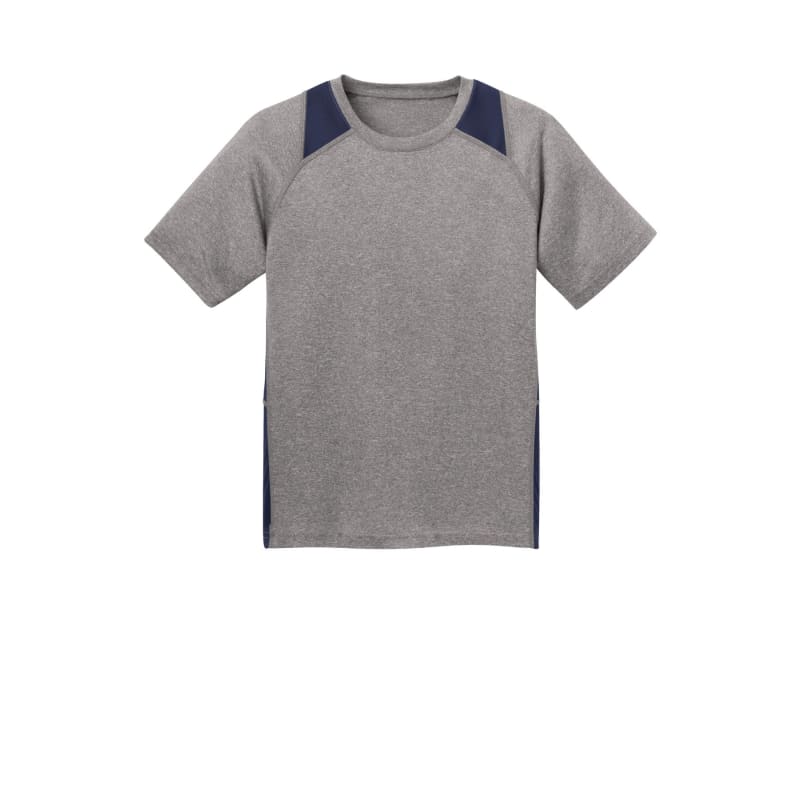 Sport-Tek Youth Heather Colorblock Contender Tee. 20