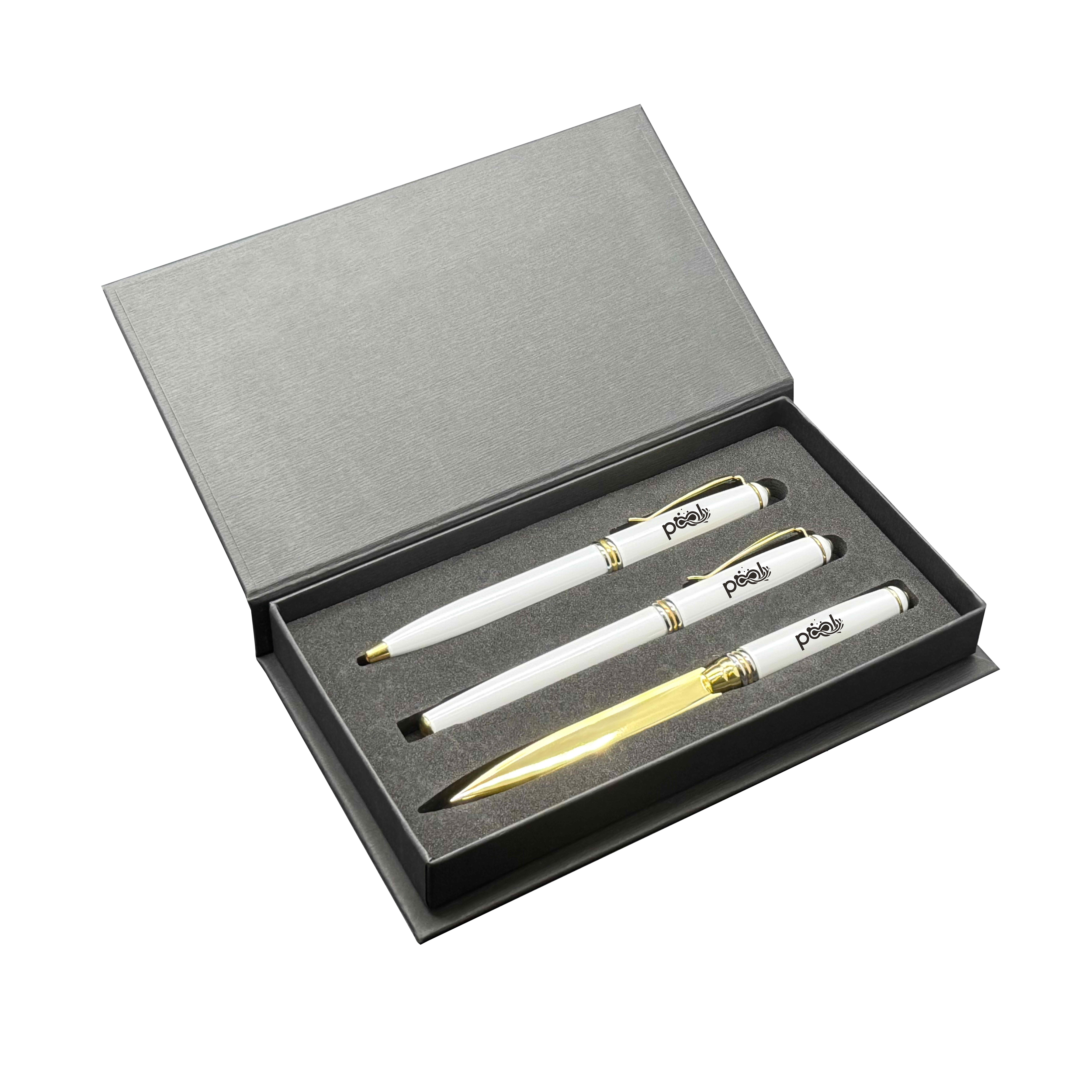 Premade Triple Pen Set with Achilles Pens and Letter Opener 4