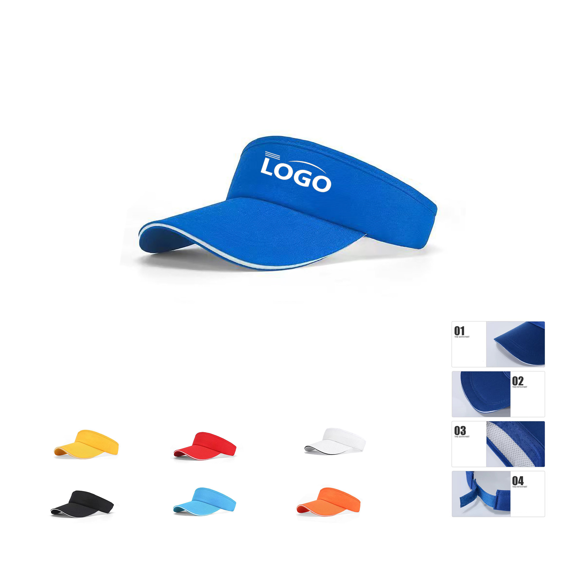 Performance Athletic Sports Sun Visor Hats 7