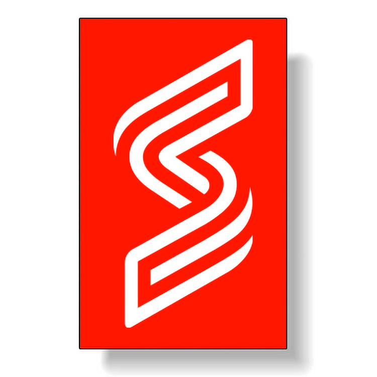 Fluorescent Red Paper Butt-Cut Roll Labels (24 sq/in), Spot Colour