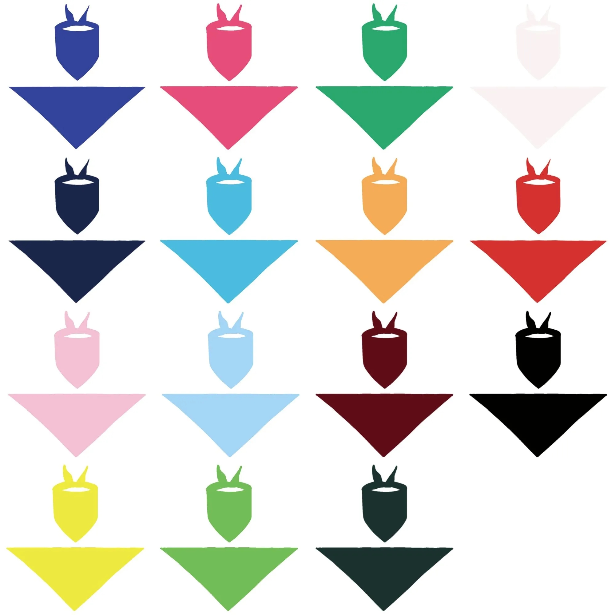 Solid Color Pet Scarf Triangular Scarf 4