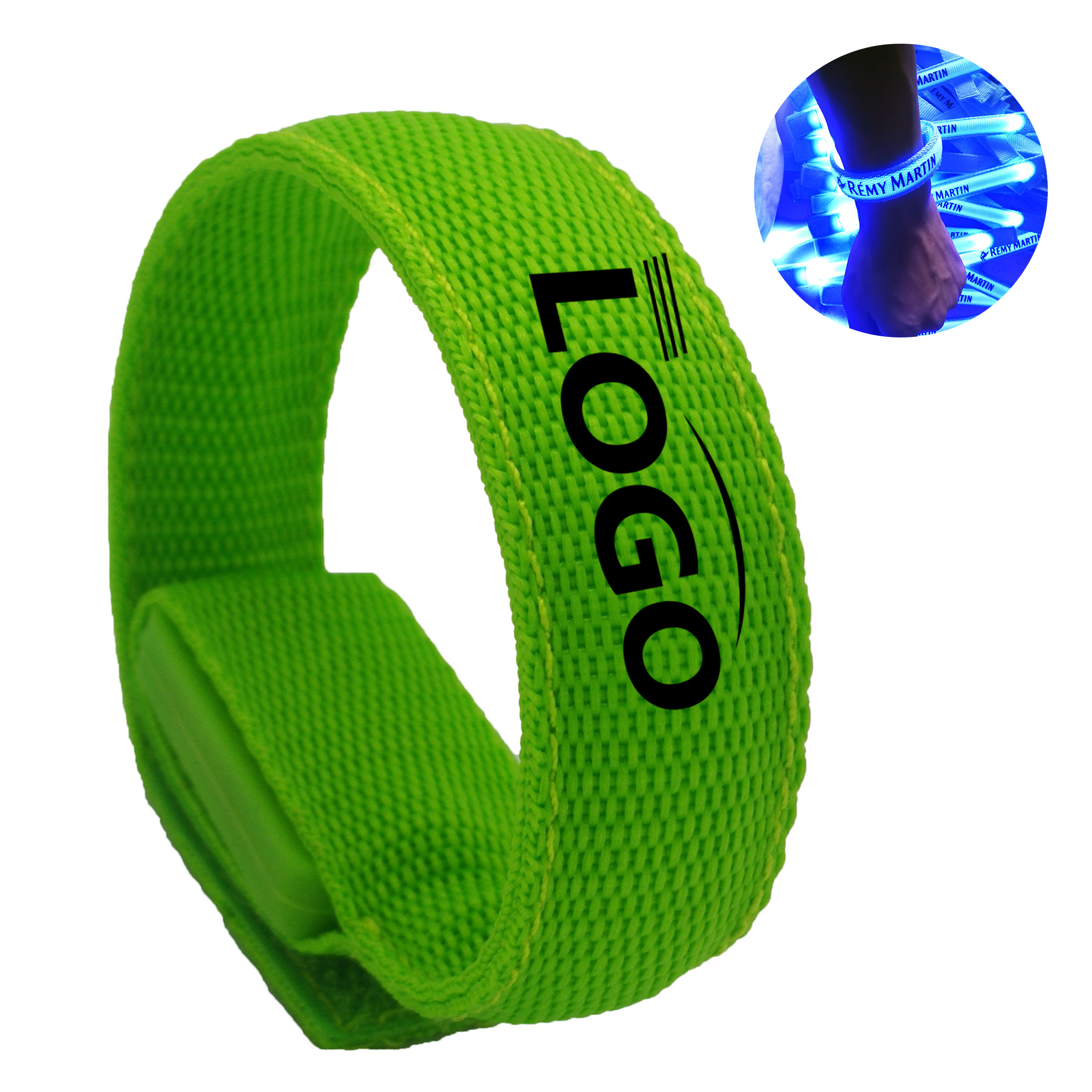 Personalized LED Flashing Wristband with Custom Logo 2