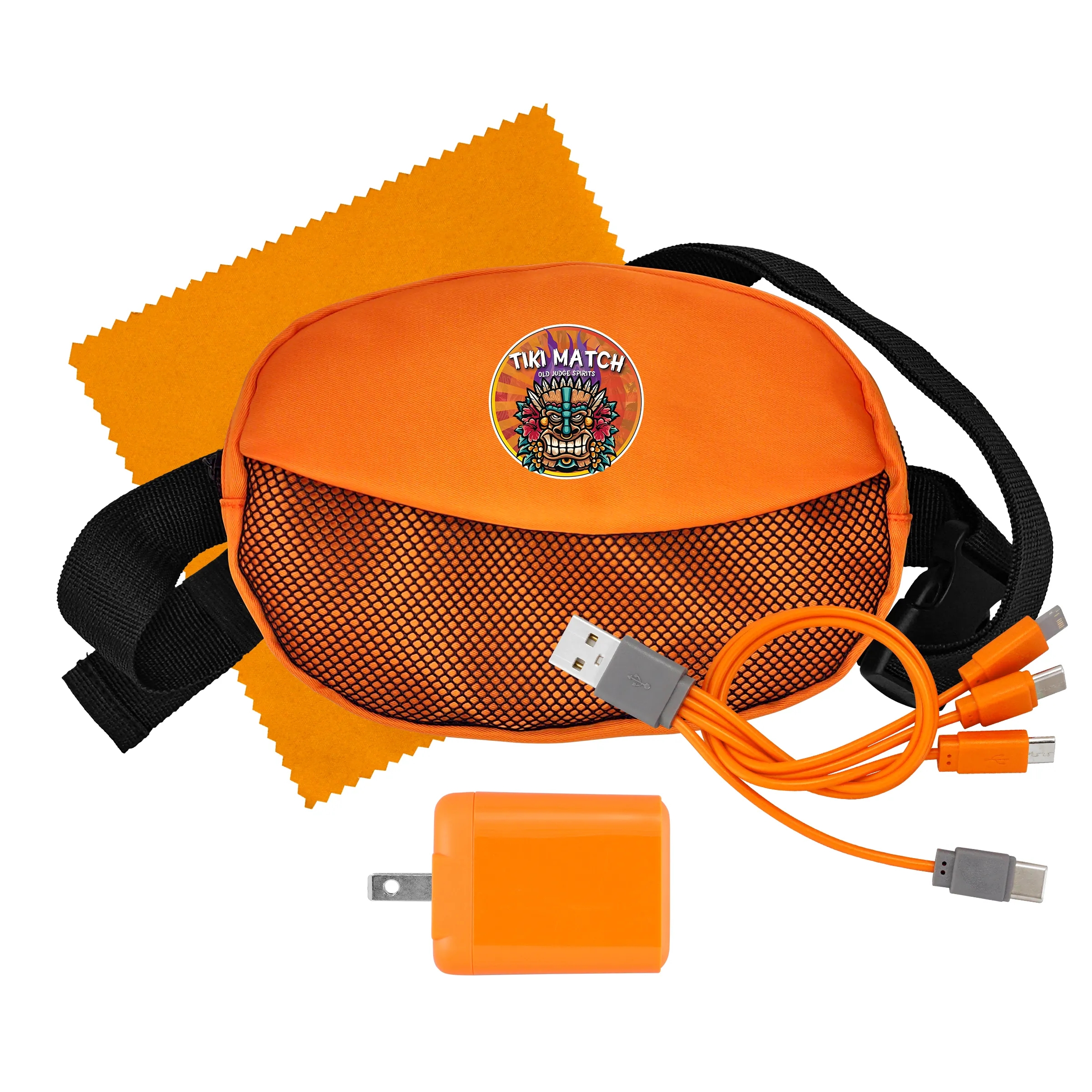 Sporty Fast Charger, Cable & Cloth Fanny Pack Set 9
