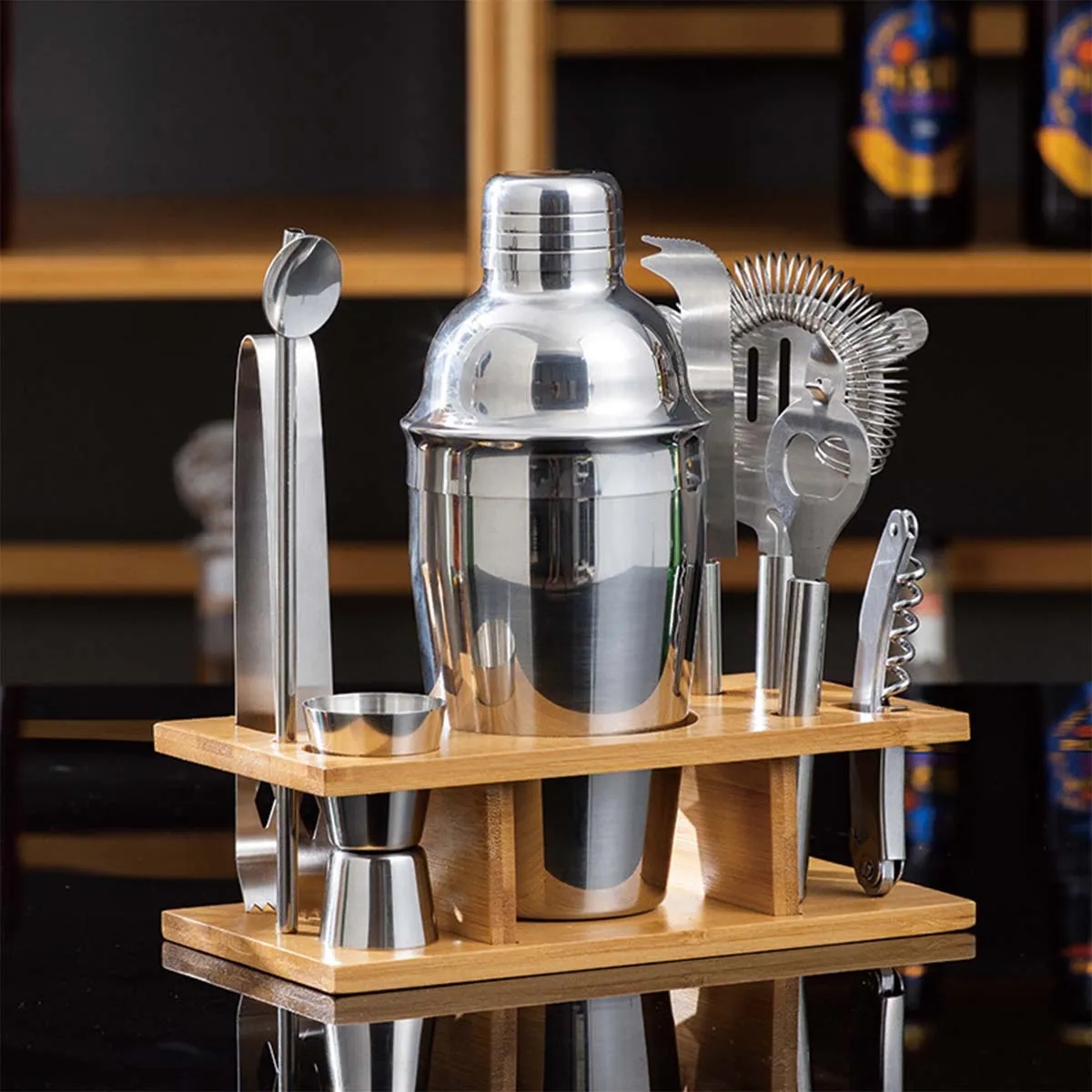 Custom Fashion 8-Piece Silver Cocktail Shaker Set 6