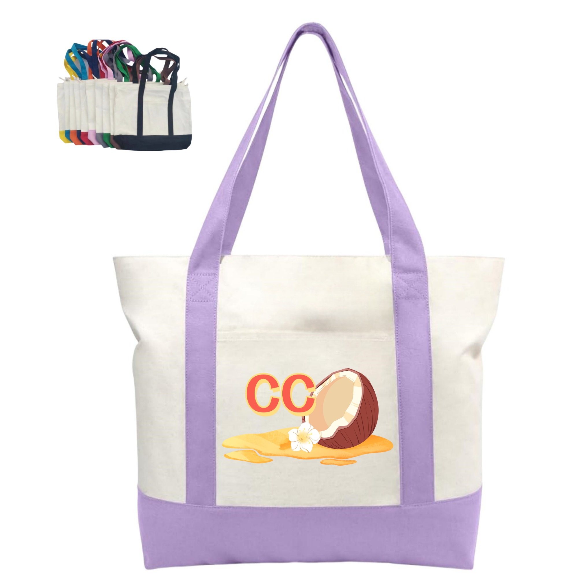 DIY Canvas Tote Bag With Pockets, custom tote bag with logo imprint 2