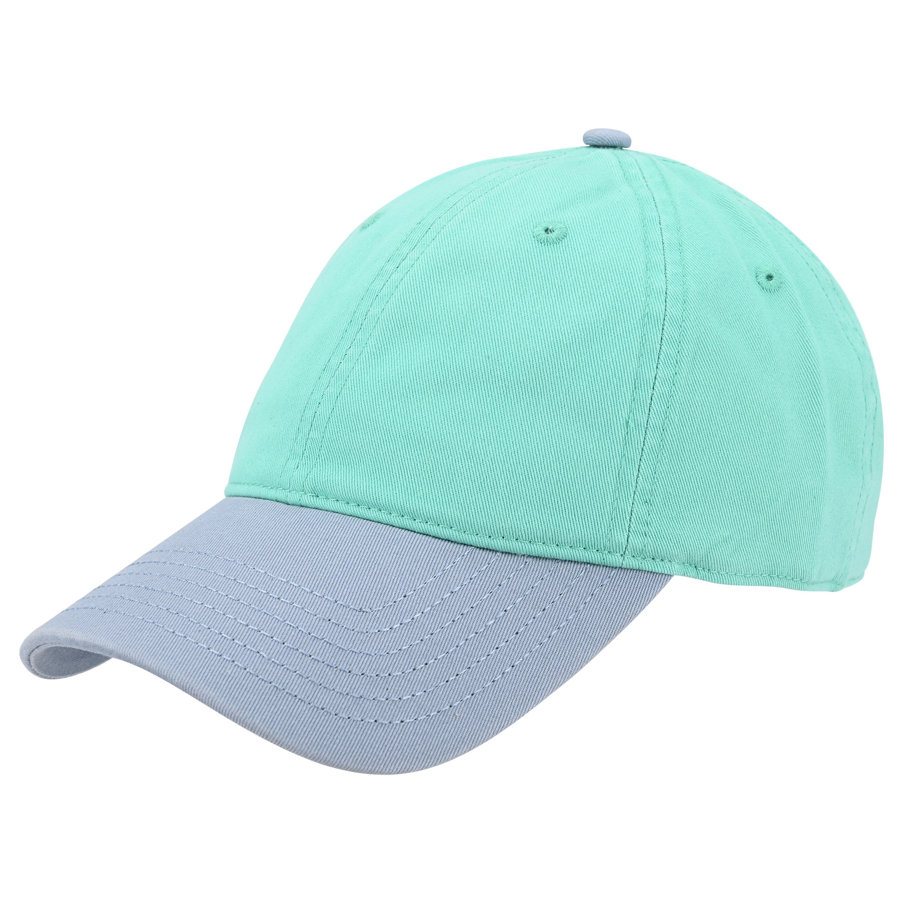 6-Panel Twill Cotton Two Tone Curved Brim Baseball Cap 9