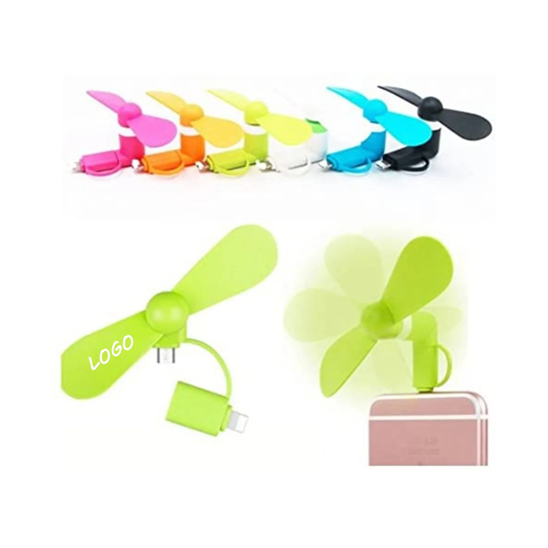 2-in-1 Portable USB Cellphone Fan 3