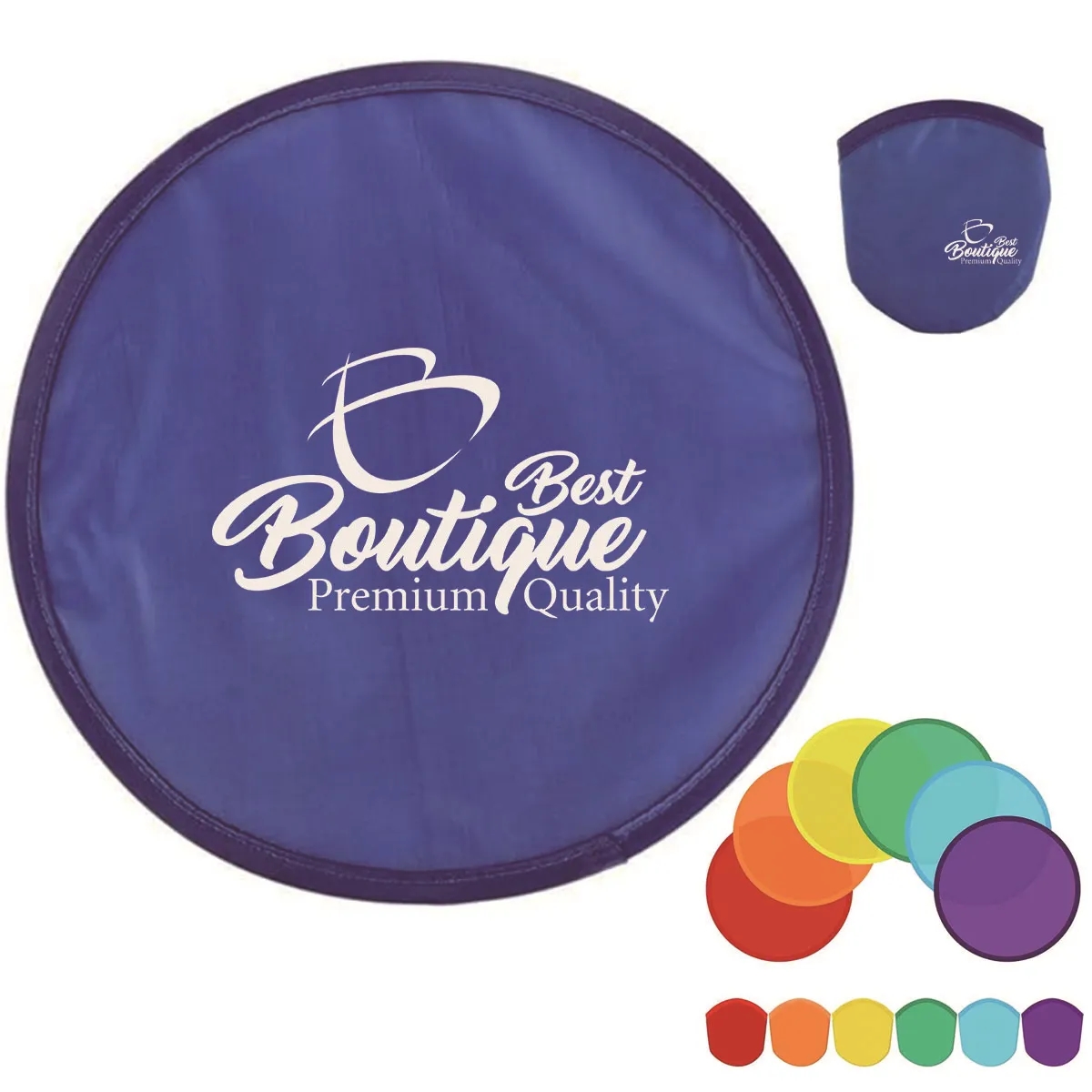 Collapsible Portable Nylon Foldable Flying Disc Fan with Bag 2