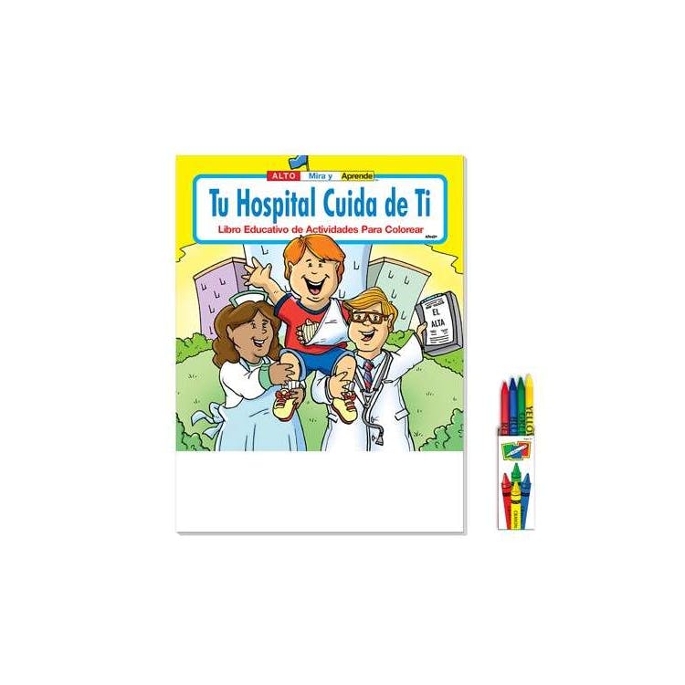 Your Hospital Cares About You Coloring & Activity Books with Crayons (Spanish) 2