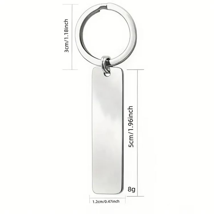 DIY Engravable Stainless Steel Blank Key Ring 2