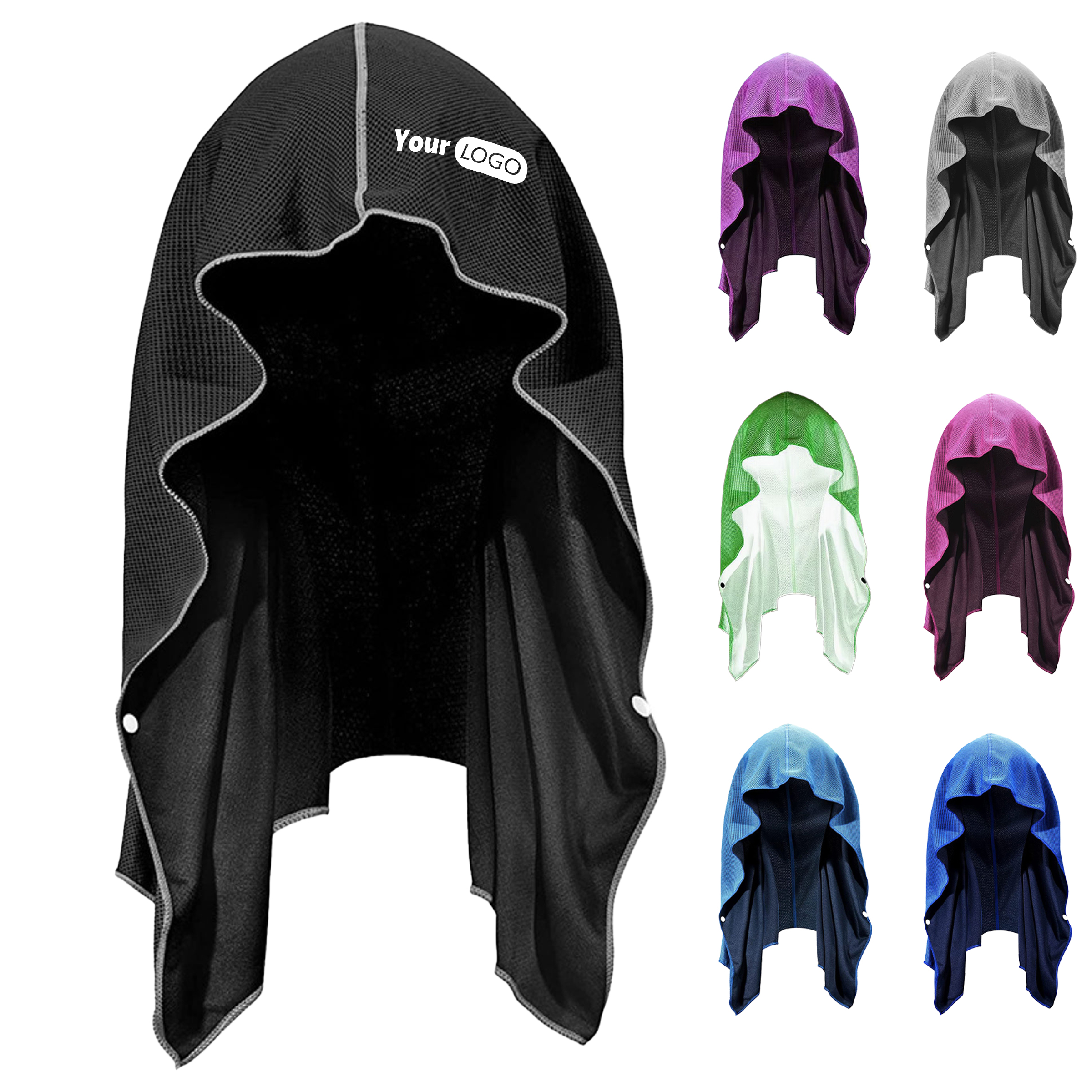 Other Fabric U-Shaped Cool Hoodie Towel 2