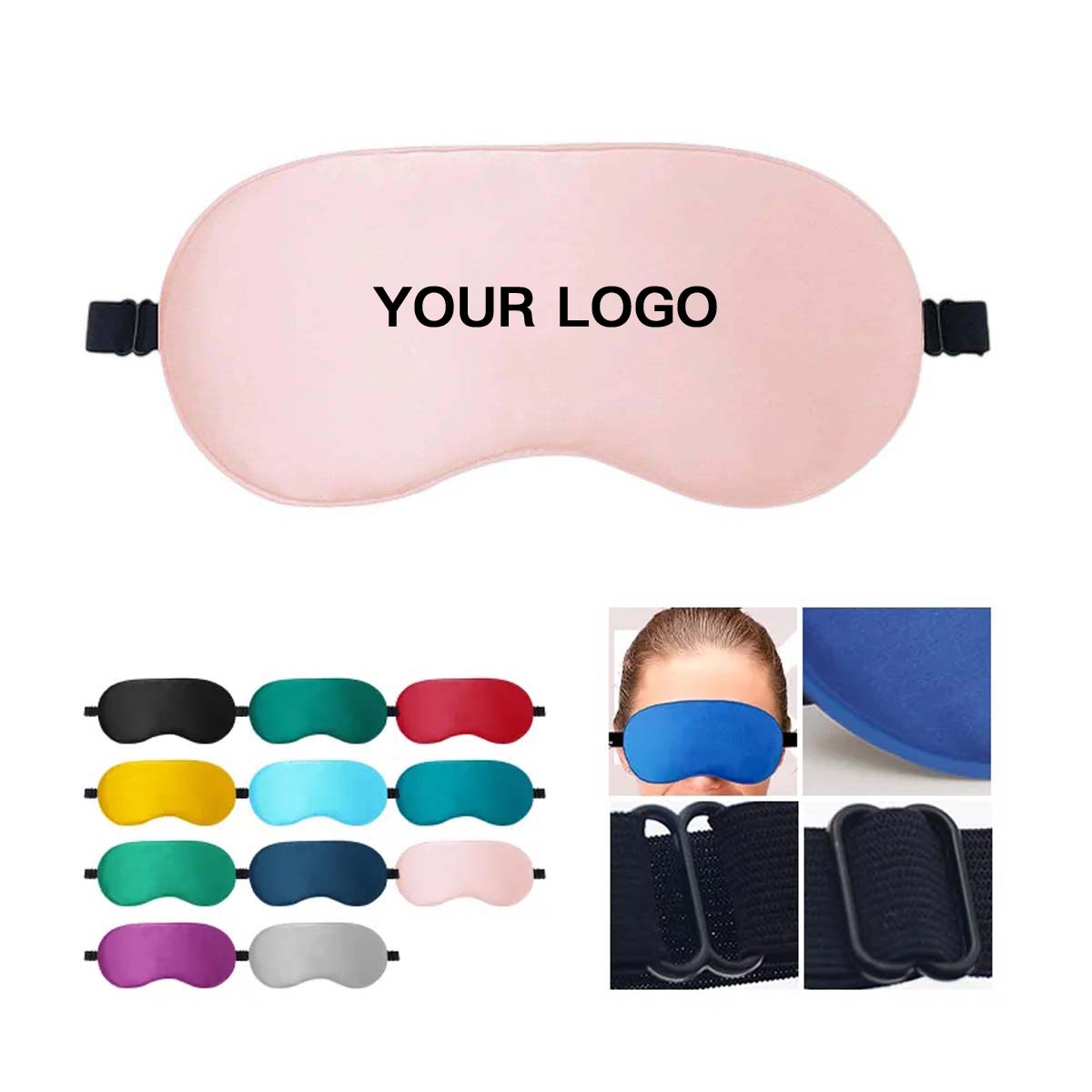 Silk Feel Polyester Eye Mask for Comfortable Sleep 2