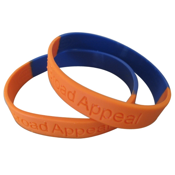 Segmented Embossed Silicone Wristbands 1