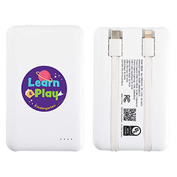 Guild 5000mAh UL-Listed Power Bank with Built-in Cables 10
