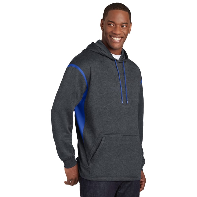 Sport-Tek Tech Fleece Colorblock Hooded Sweatshirt. 30