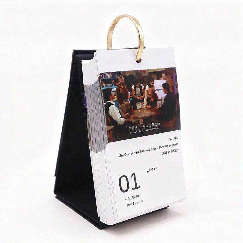 Customized Ring Binding Daily Desk Calendar 2