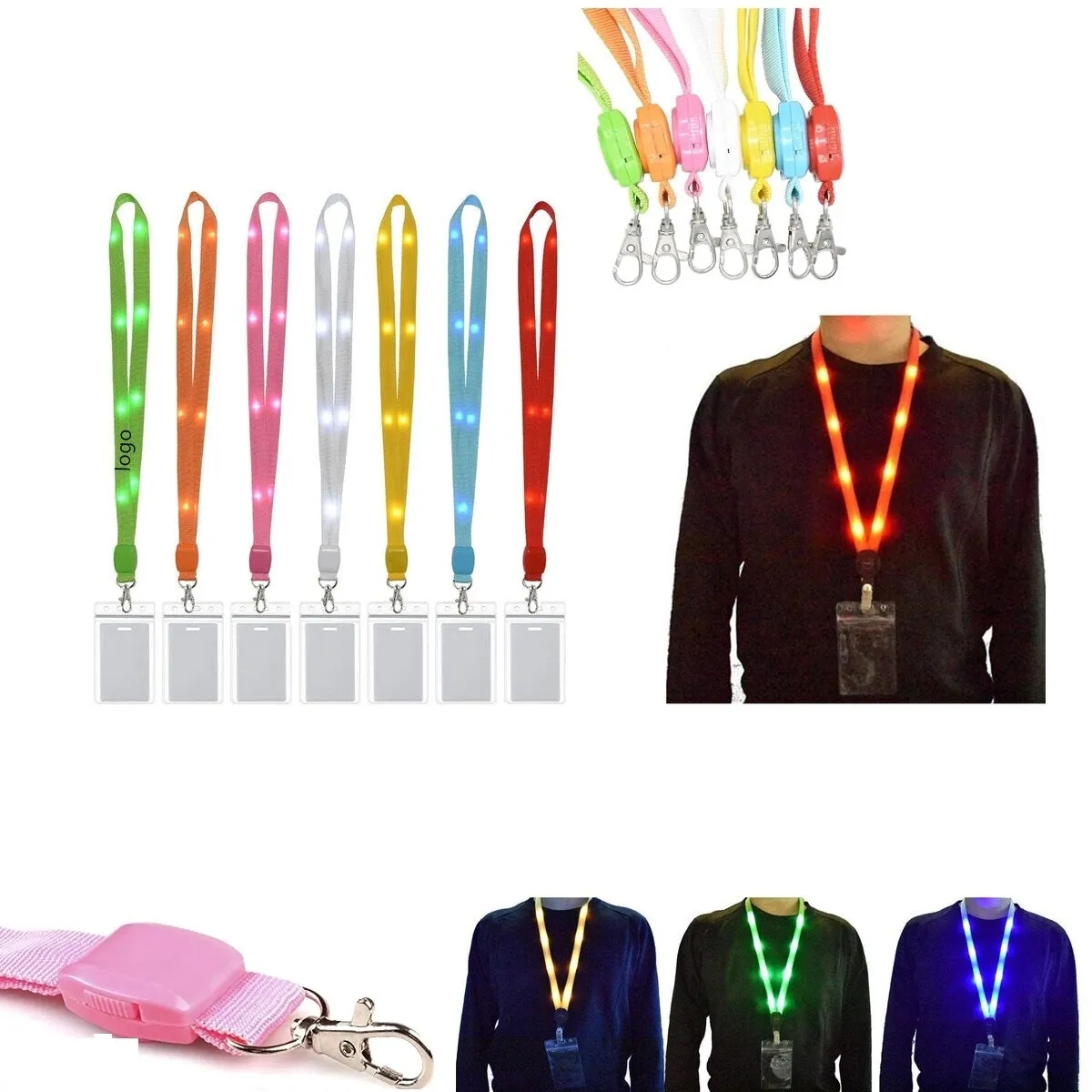 Light Up LED Cruise Lanyard Flashing Neck Necklace 5