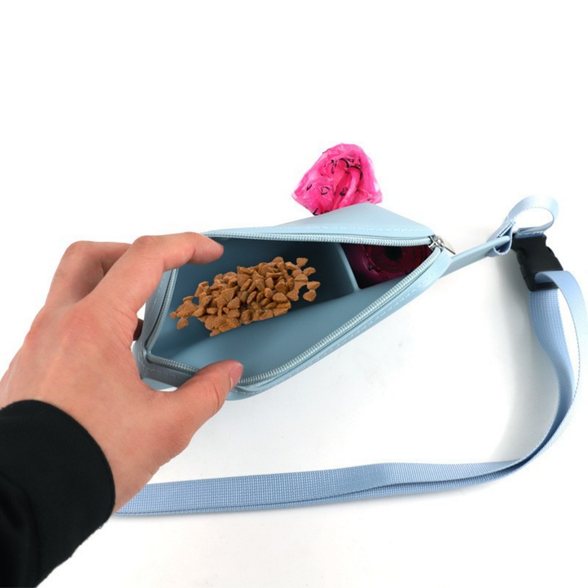 Silicone Dog Treat Pouch, Built-in Poop Bag Dispenser 11