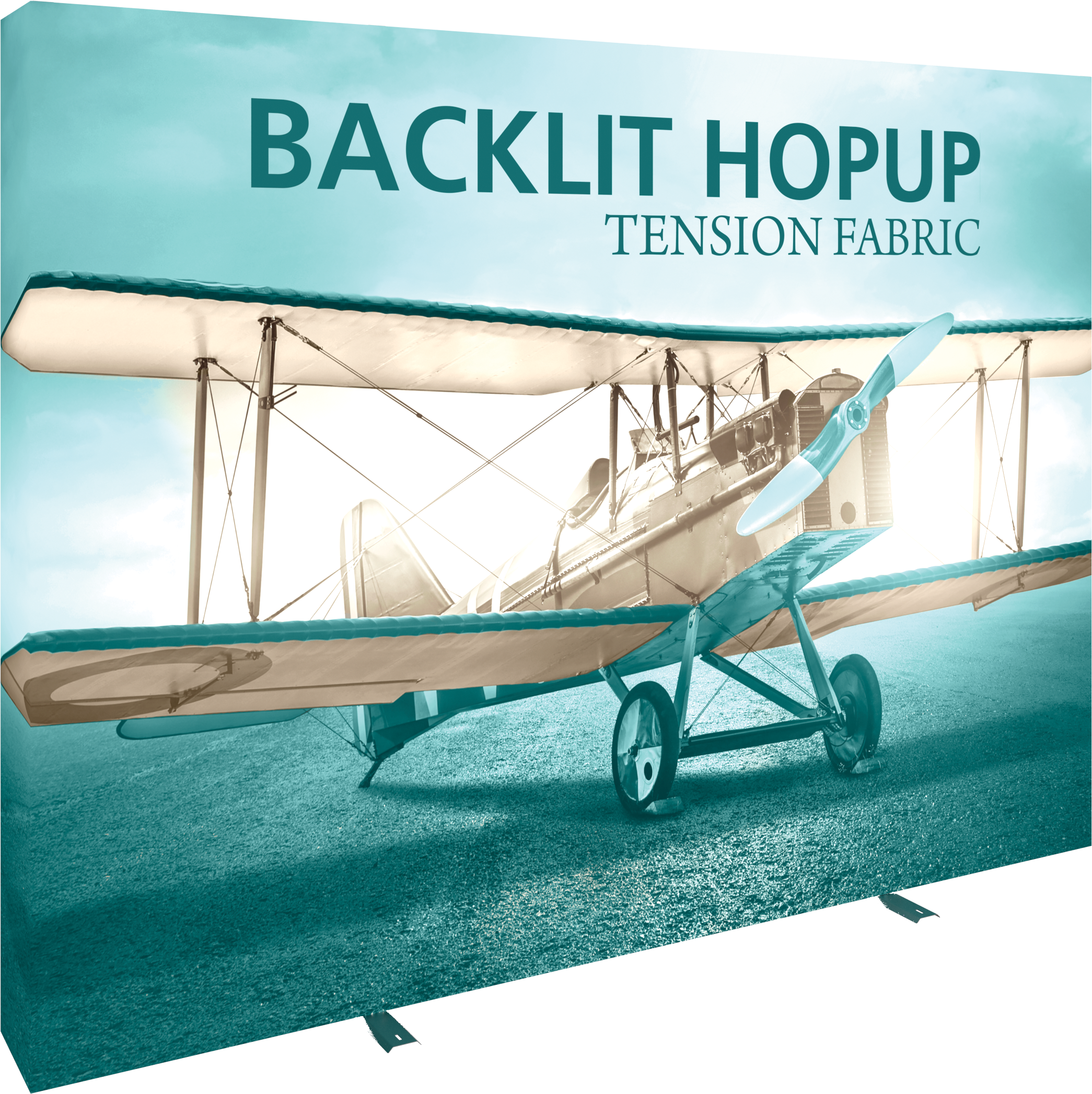 Hopup 10ft Backlit Straight Display & Tension Fabric Graphic
