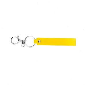 Vibrant Pure Color PVC Keychain Key Ring With Customizable Options 13