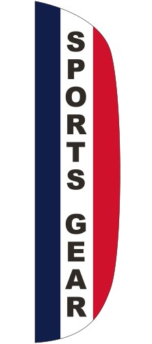 "SPORTS GEAR" 3' x 12' Message Flutter Flag 4