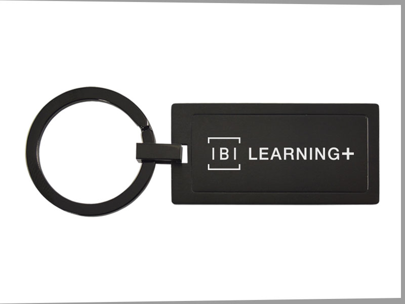 Matte Black Metal Keychain