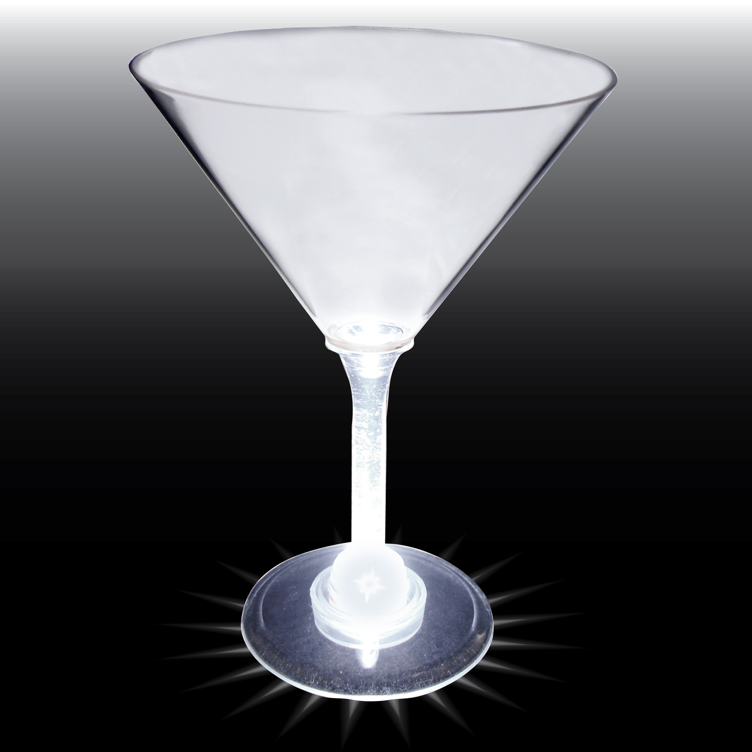 10oz Light Up Standard Stem Plastic Martini Glass
