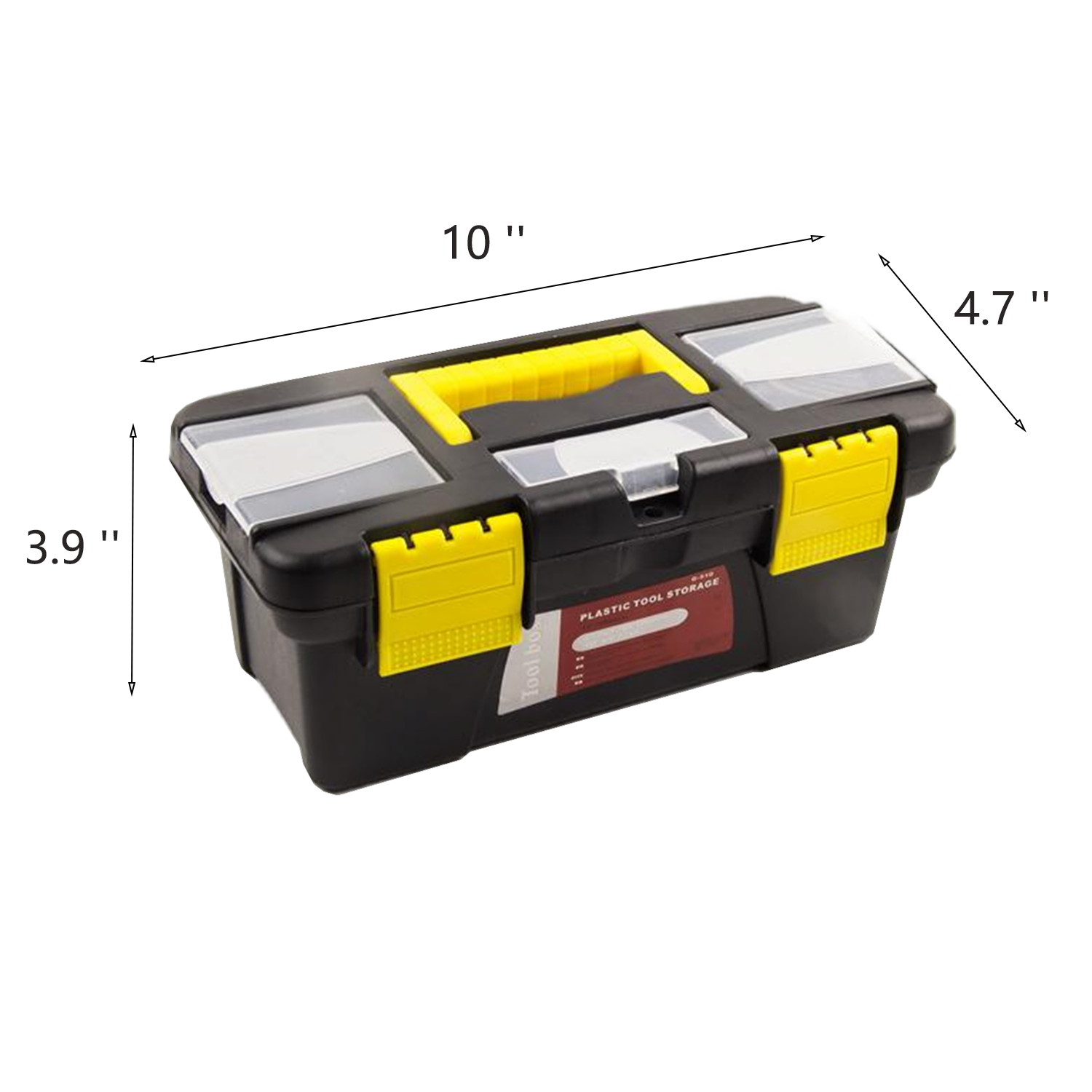 10" PP Rectangular Box Bins Household Plastic Tool Storage 8