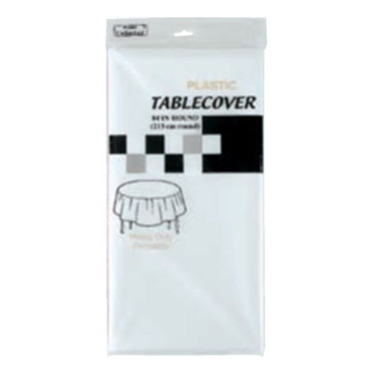 Round Table Covers - White 84" 2