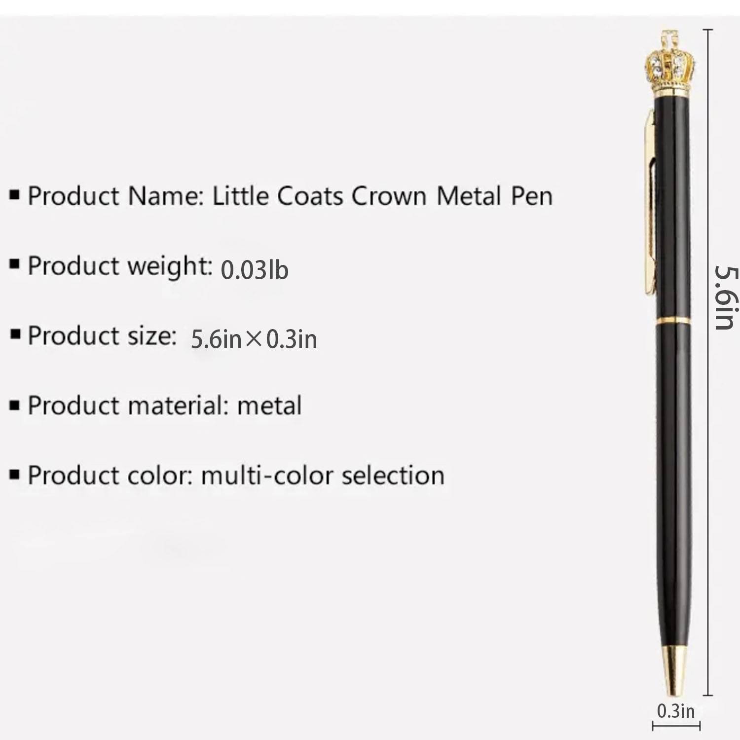 little Coats Crown Metal Pen 3