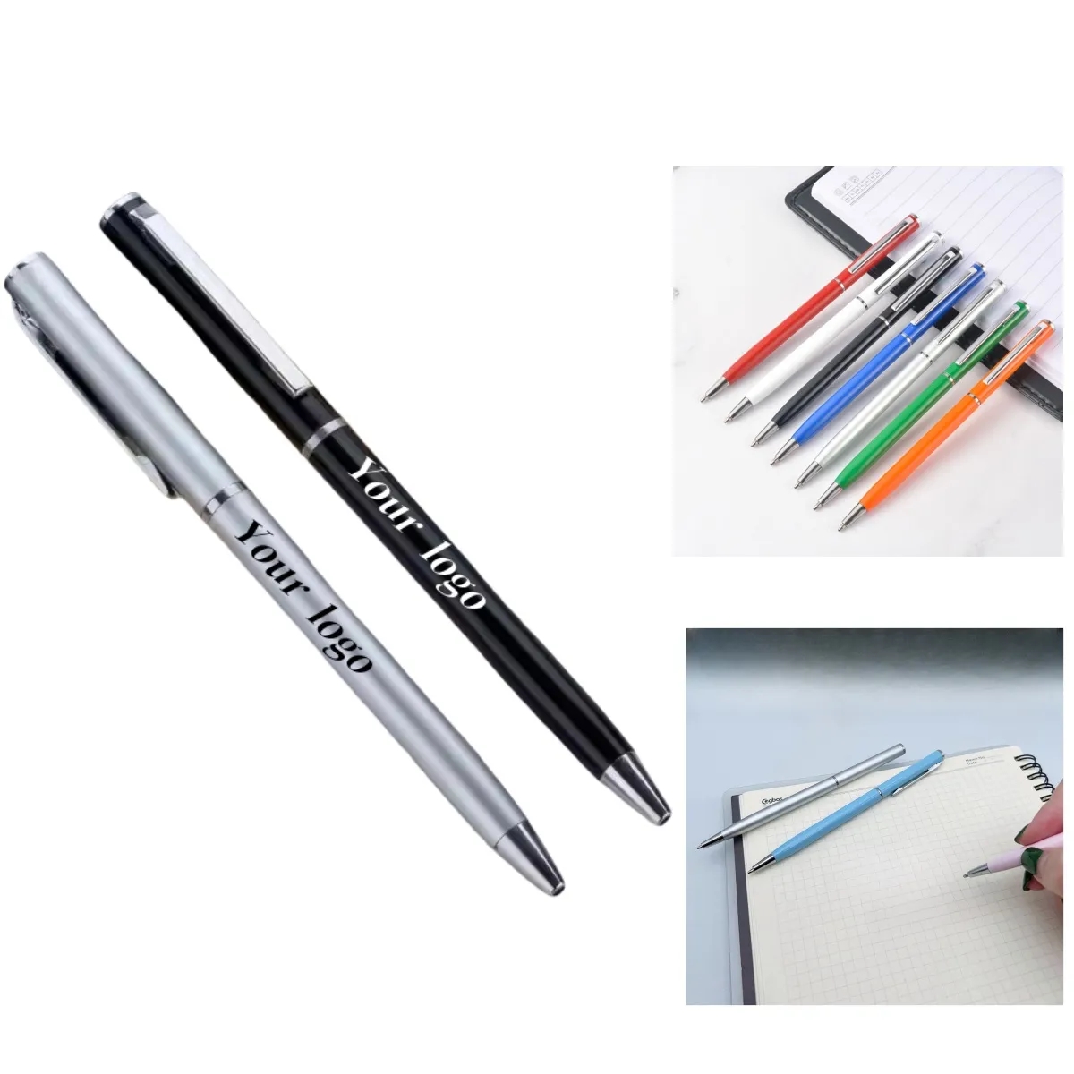 Metal slim ballpoint pen 4