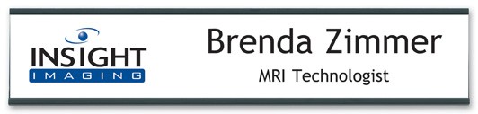 Full Color Nameplate w/Aluminum Holder - Wall (2"x10")