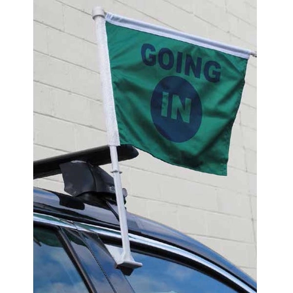 Digital Car Flag on Premium 19" Stand Out Stiff Pole 2