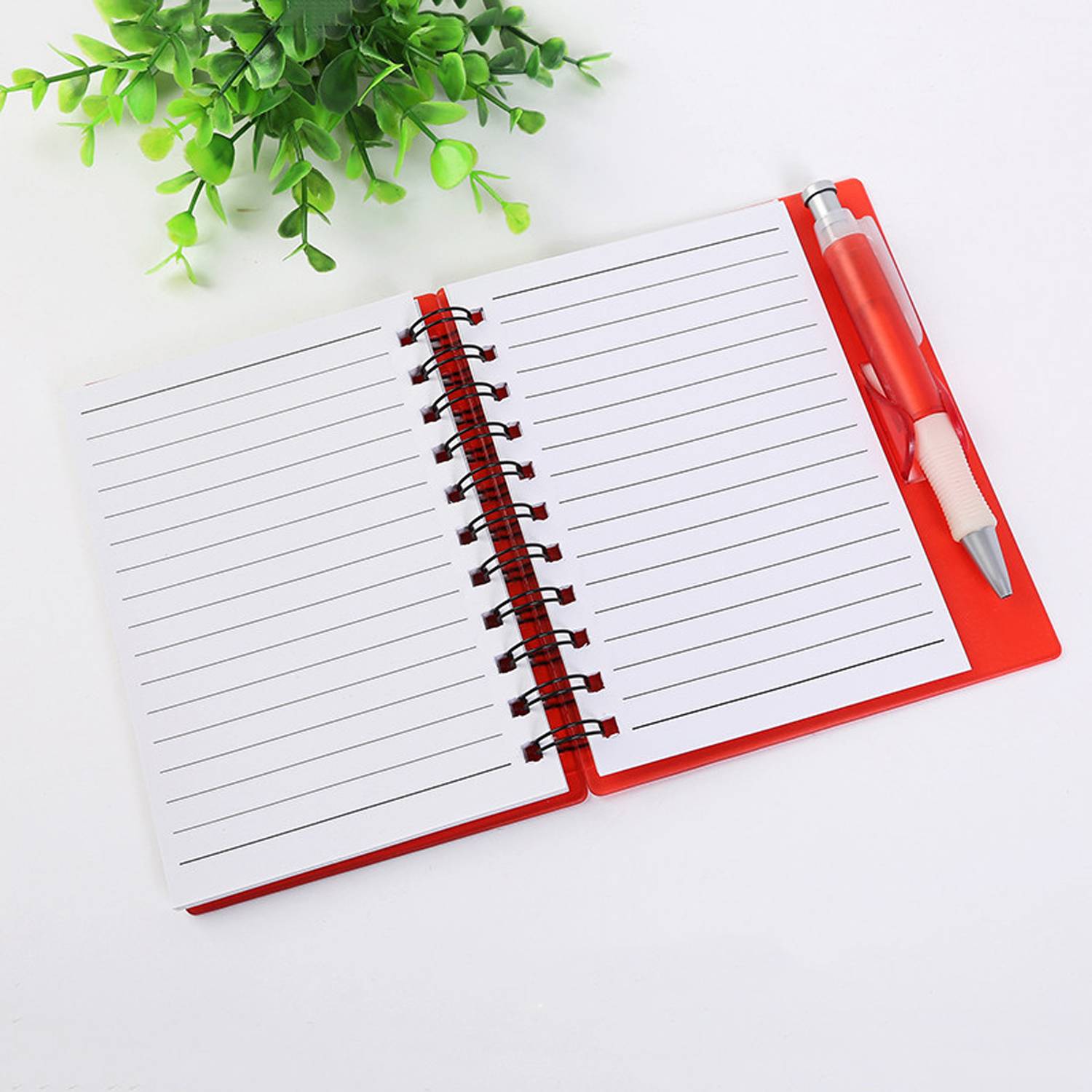 PP Cover Spiral Lined Notebook w/ Pen 2