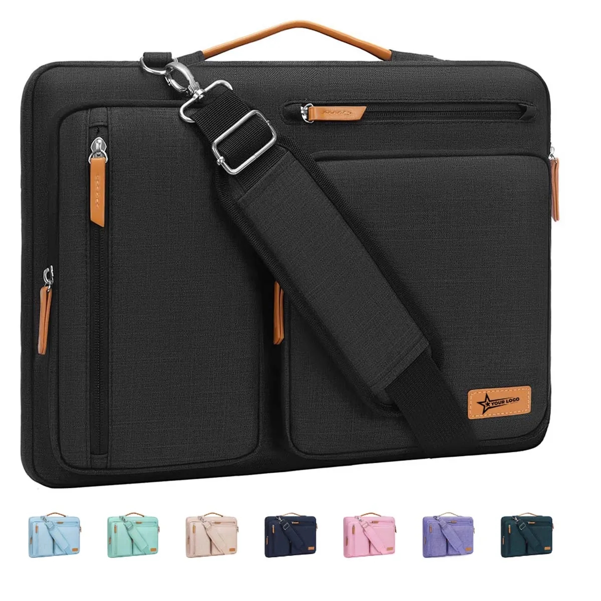 Shock Resistant Laptop Sleeve Briefcase Messenger Bag 2