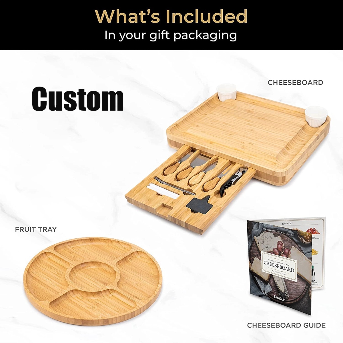 Bamboo Cheese Board Set 6