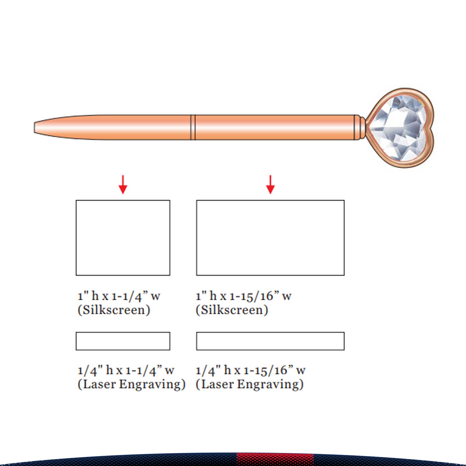 Heart Diamond Metal Pen 5