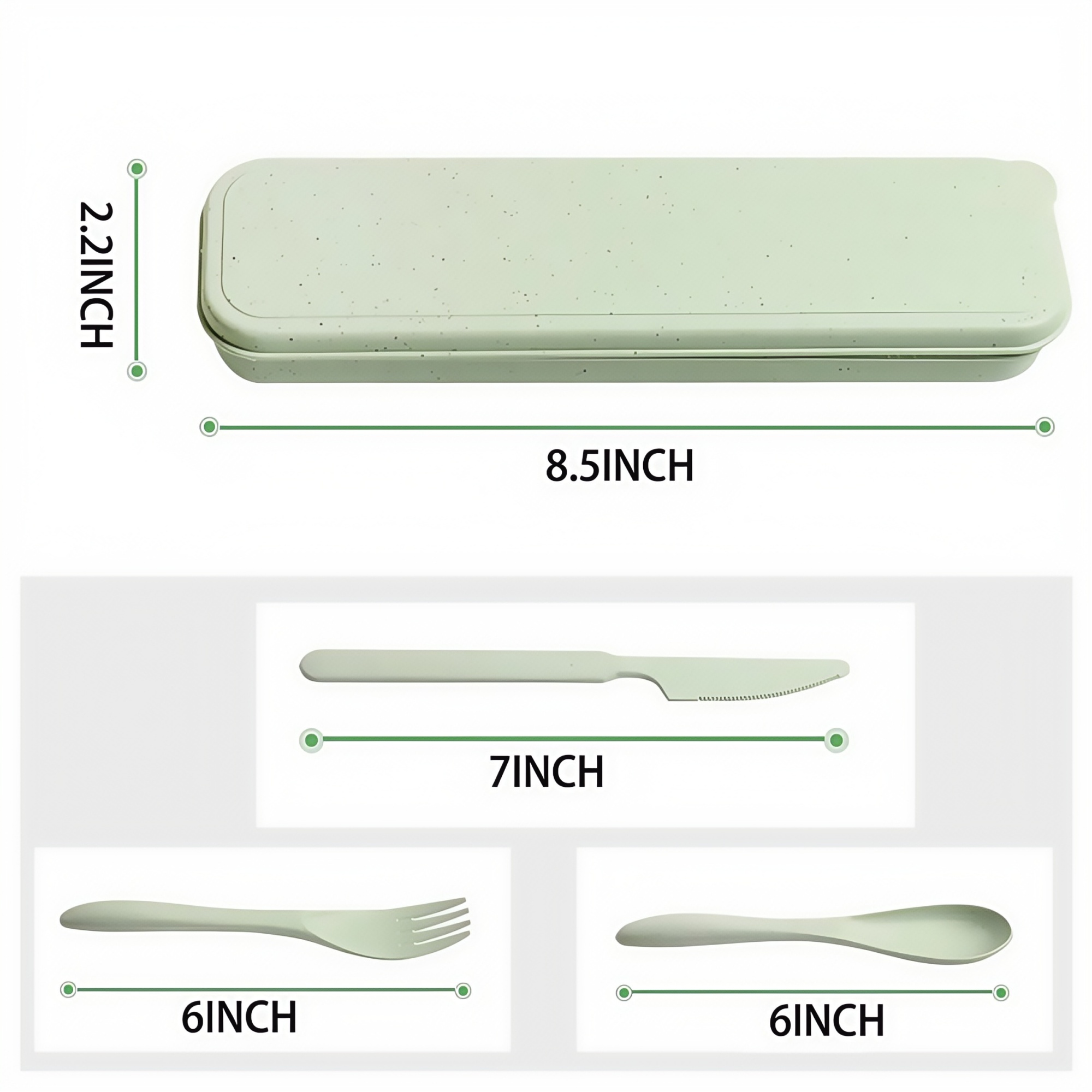 3 PCS Cutlery Portable Reusable Flatware Set 2