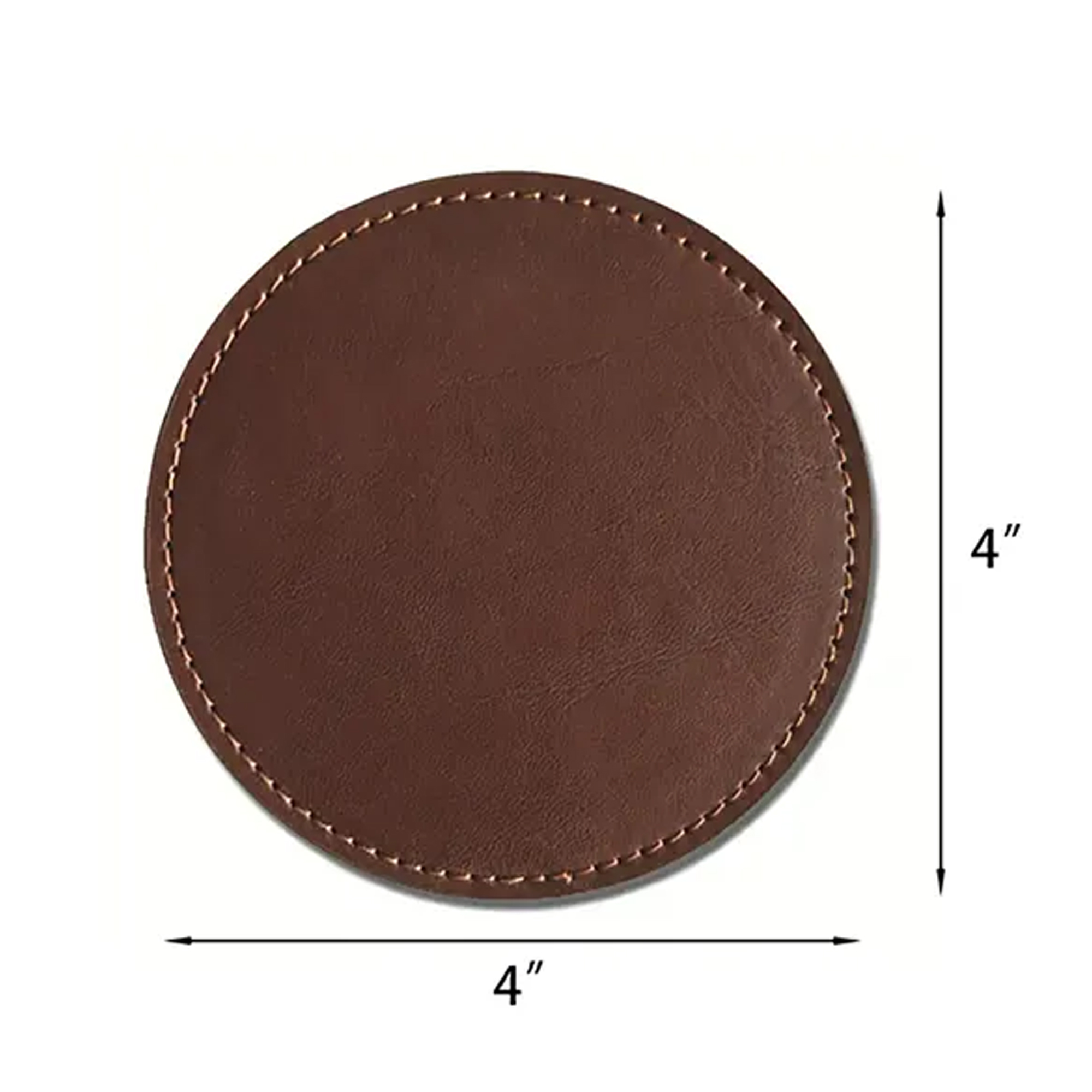 Custom PU Leather Stylish Spill Resistant Drink Mat 1