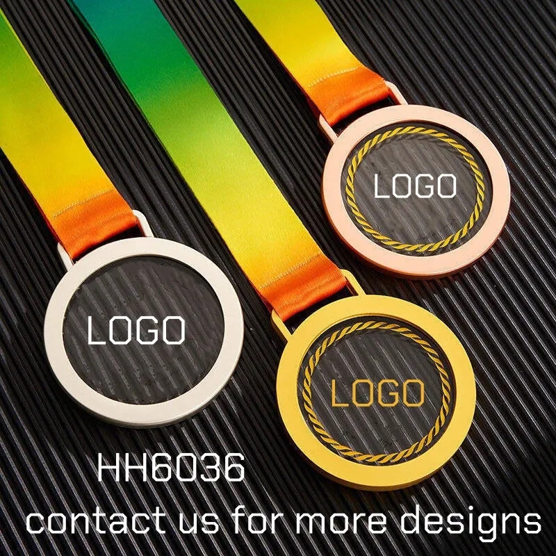 Metal Crystal Medals with Ribbon 2