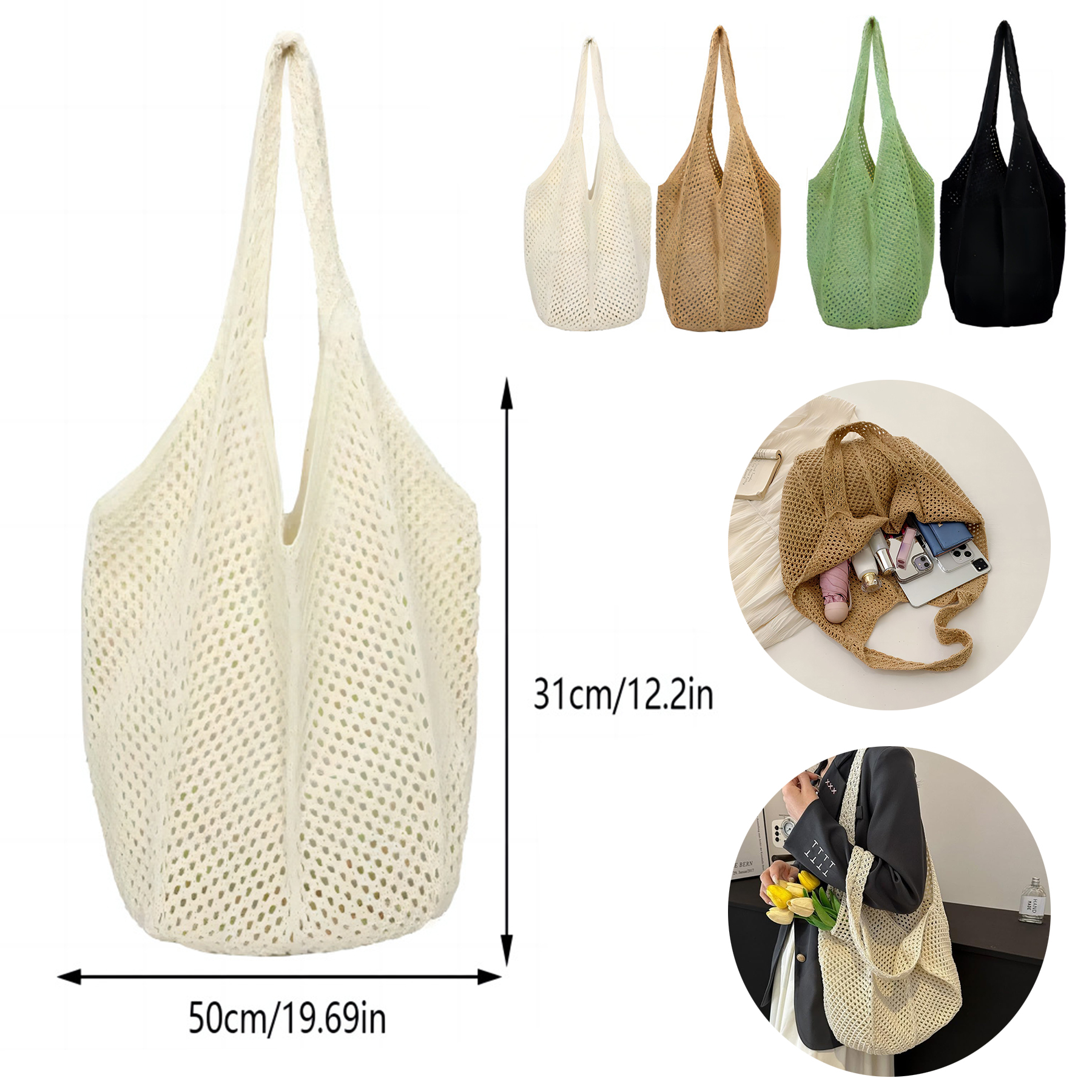 Chic Crochet Tote Bag