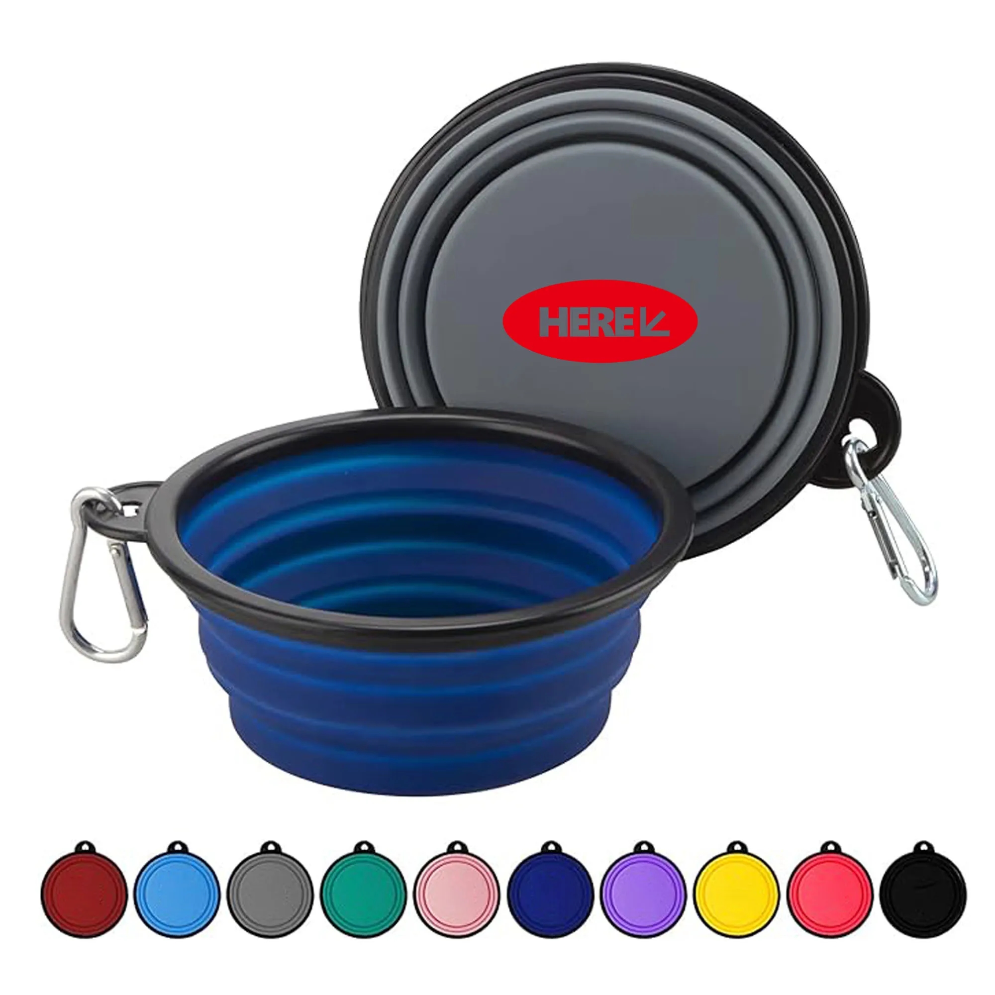 Foldable Food Dishes with Carabiner Clip 4