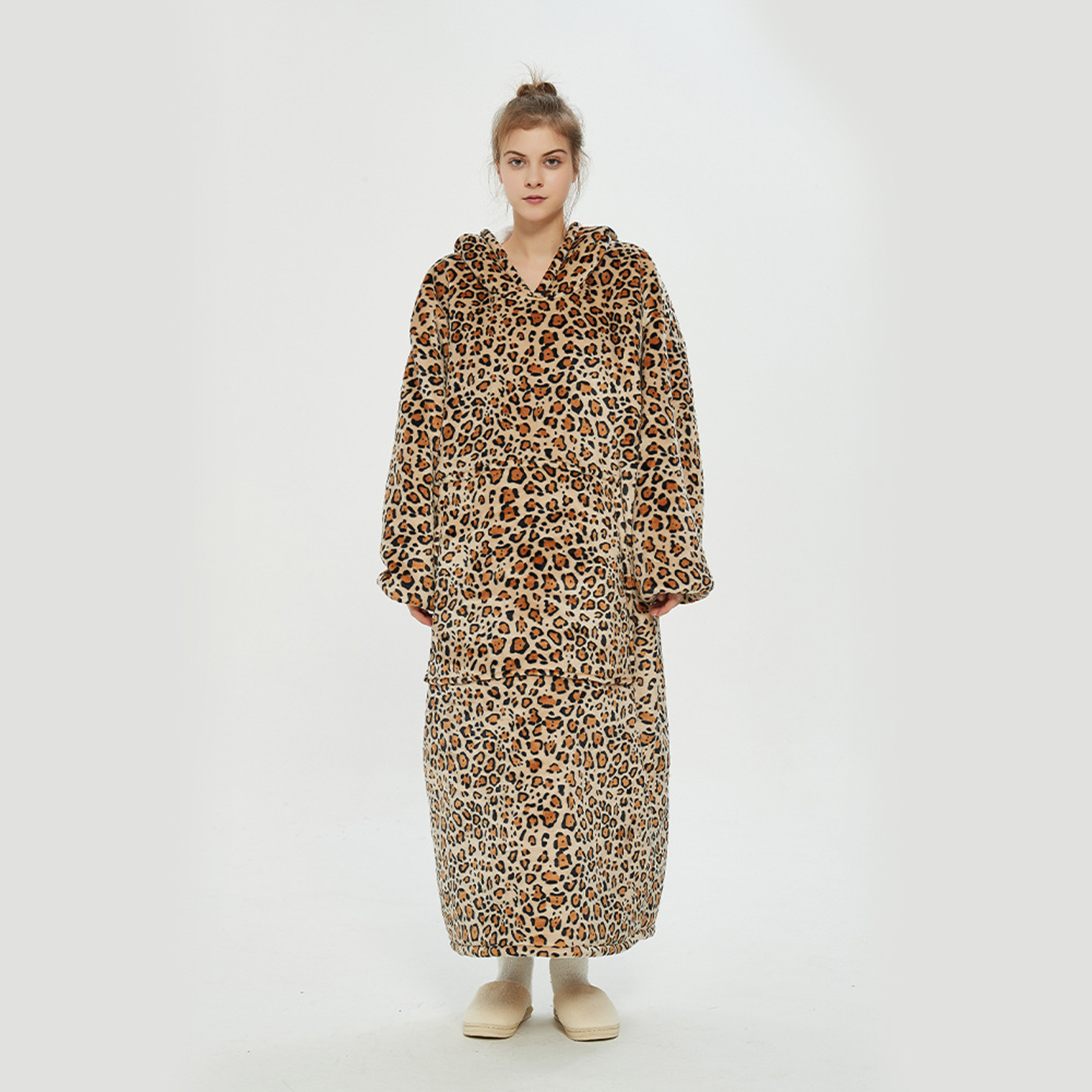 Long Sleeves Hoodie Wearable Blanket 6