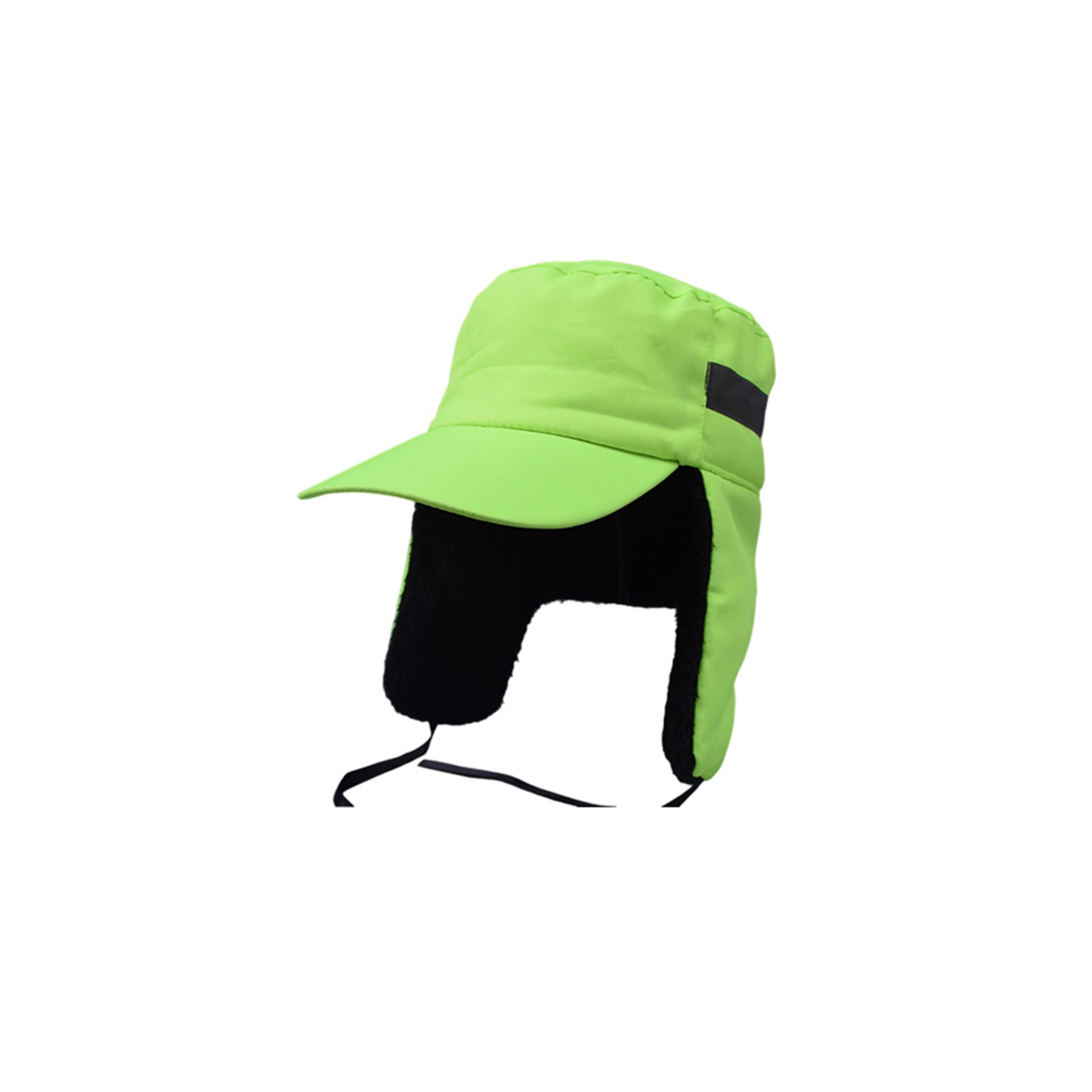 Reflective Work Cap With Brim Warm Earflaps 4