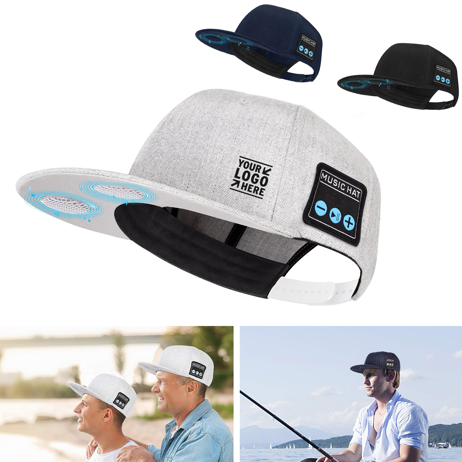 Adjustable Wireless Bluetooth Speaker Outdoor Sport Baseball Hat Smart Speakerphone Cap 2