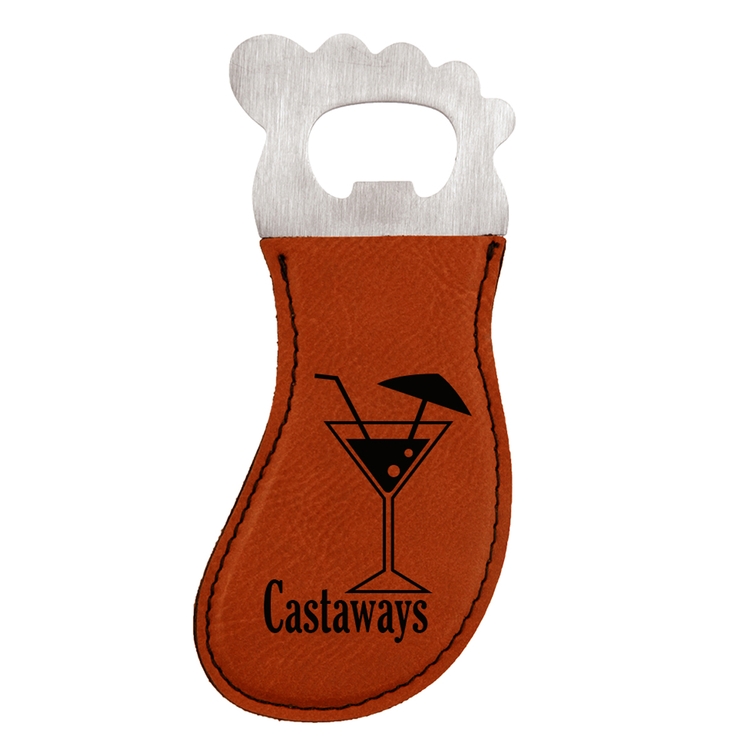 Cute Foot Shape Leatherette Bottle Opener 2