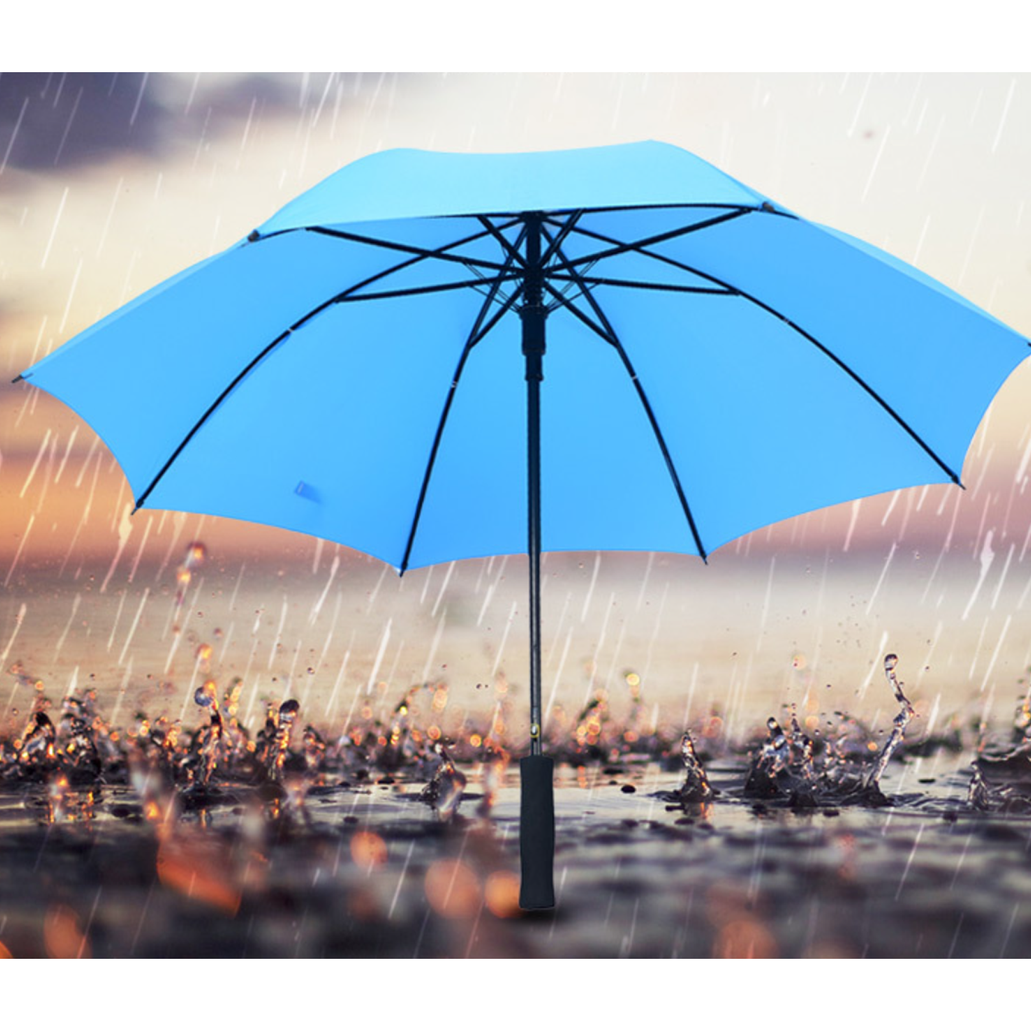 Umbrella Mass Wholesale Automatic Double Bone Bend Handle 4