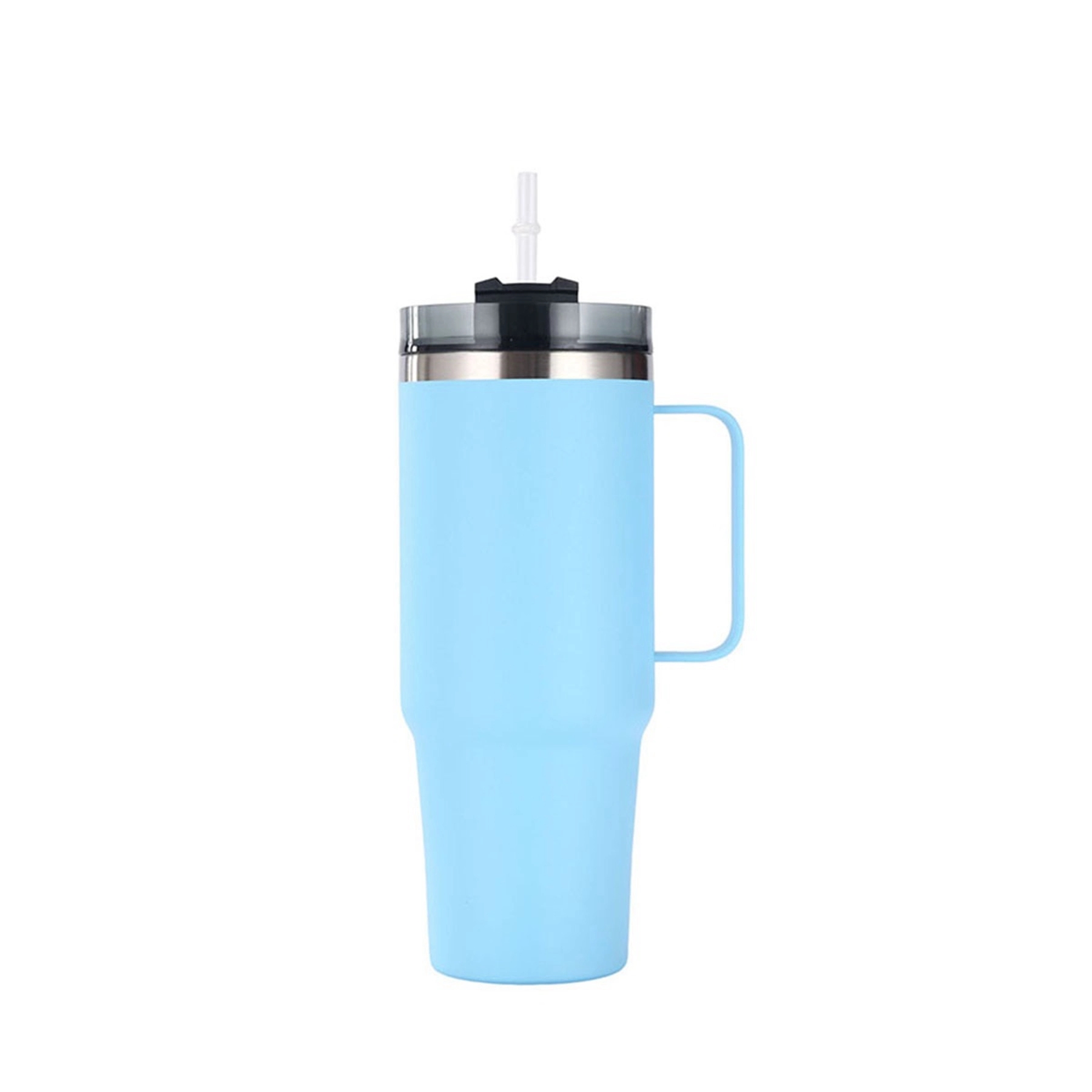 30 Oz. Double Wall Vacuum Mug with Handle & Straw 12