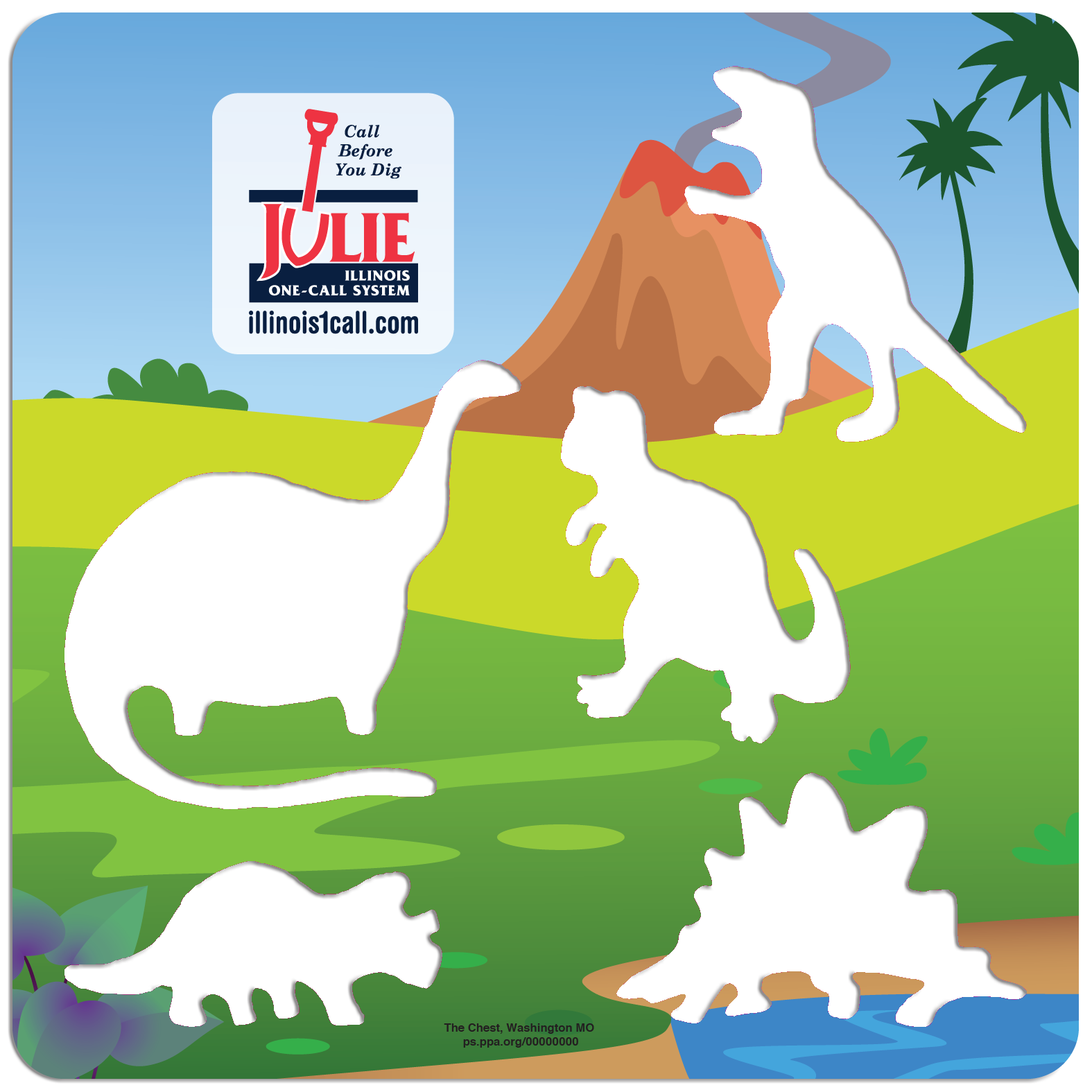 Laminated Dinosaur Stencil 1