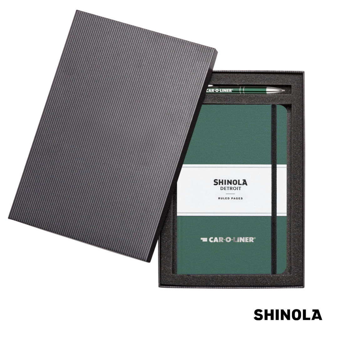 Shinola® HardCover Journal/Clicker Pen Gift Set - (M) 26
